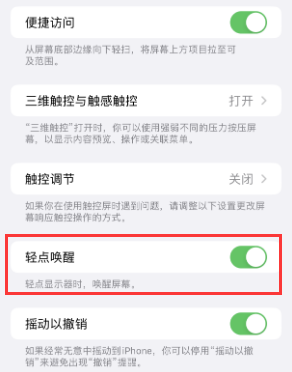 源汇苹果授权维修站分享iPhone轻点无法唤醒怎么办 